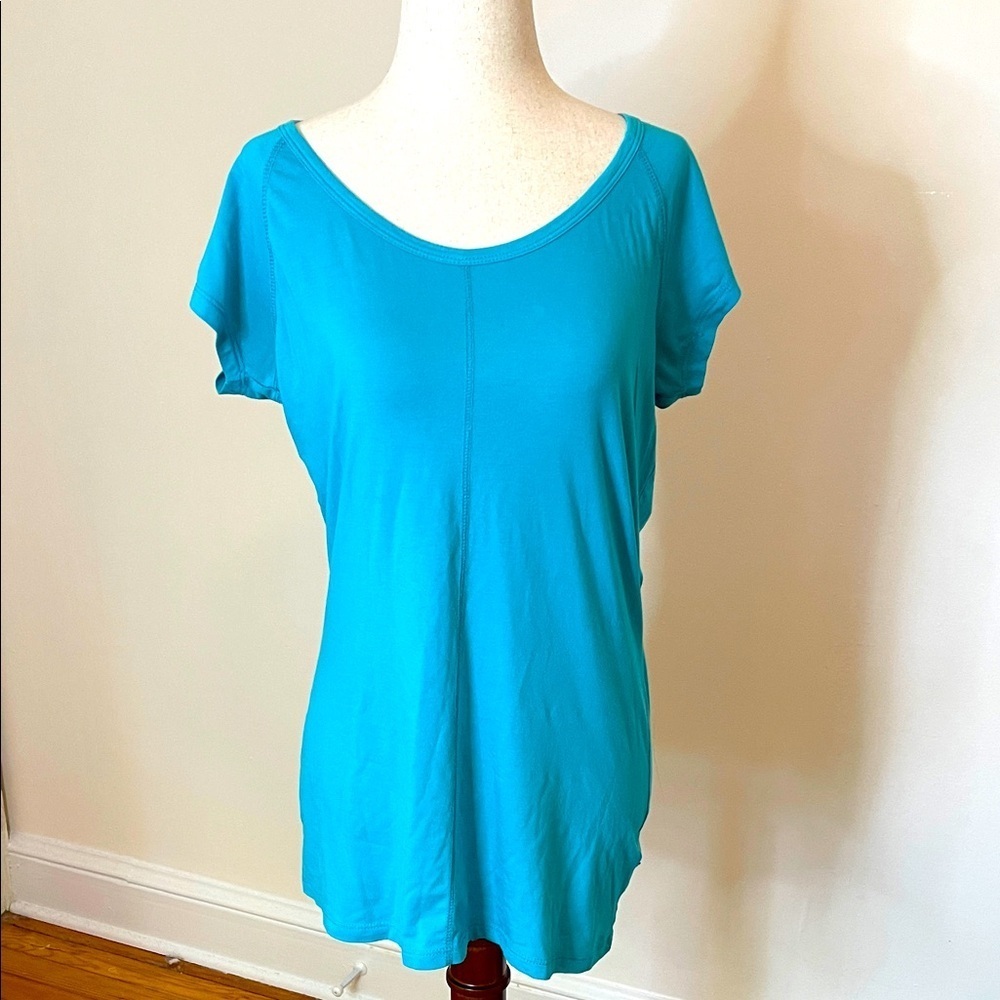 Athleta Cornflower Blue Short Sleeve Tee Size Large